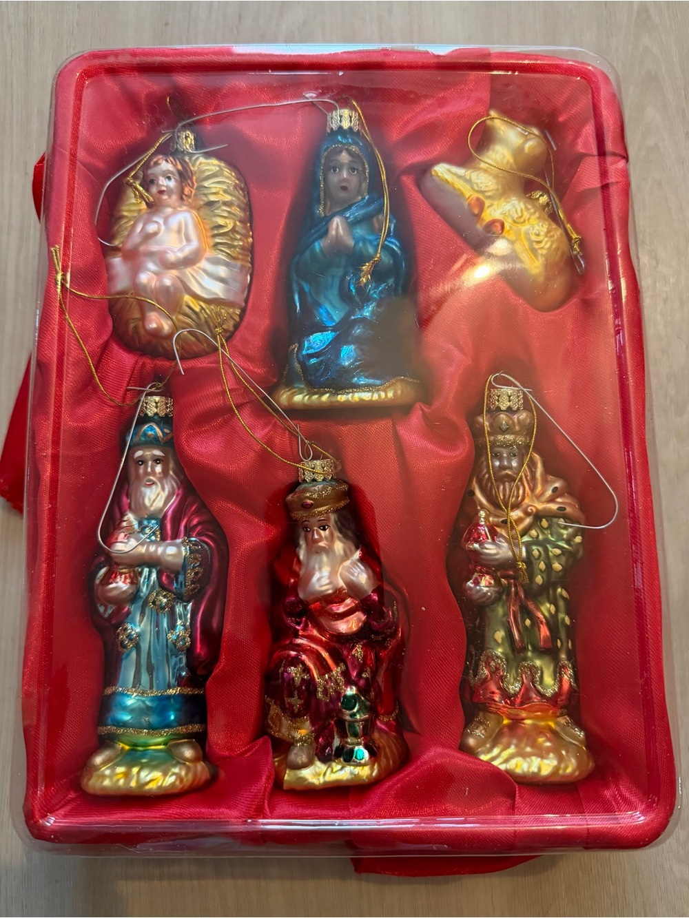 Vintage Holiday Living Mercury Glass Nativity (6) Set Ornaments Rare Retired